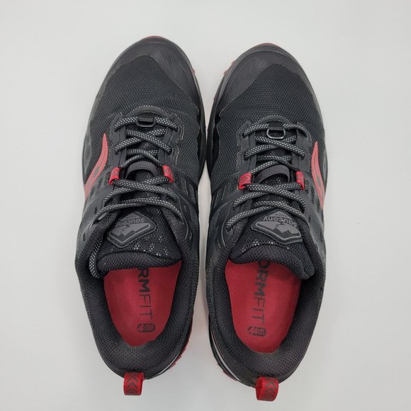 Saucony Peregrine 10 Womens Trail Running Shoes Black Red S10557-20 US Size 10.5 - Picture 5 of 8